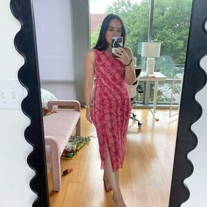 Elegant Pink Sleeveless Dress